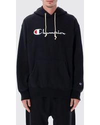 Champion - Oversized Cotton Hoodie With Contrast Logo - Lyst