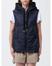 Max Mara - Padded Nylon Hooded Gilet With Drawstring Details - Lyst