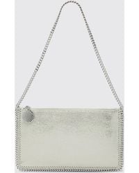 Stella McCartney - Falabella Laminated Cracked Synthetic Suede Pouch - Lyst