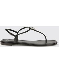 Giuseppe Zanotti - Laminated Leather Sandal With Jewel Detail - Lyst