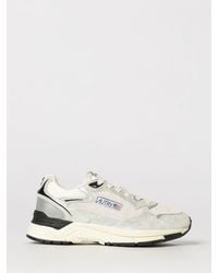 Autry - Hyperway Two-Tone Leather And Mesh Sneakers With Cut-Out Logo - Lyst