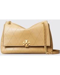 Tory Burch - Charlie Matelassé Leather Shoulder Bag With Double T Logo - Lyst
