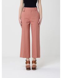 Chloé - Chlo&Eacute Cotton Cropped Trousers - Lyst