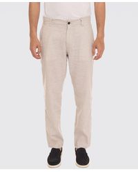 BOSS - Straight-Leg Linen Blend Trousers With Drawstring And Elasticated Waist - Lyst