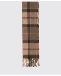Barbour - Rectangular Tartan Wool And Cashmere Scarf With Fringes - Lyst