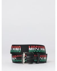 Moschino - Canvas Belt With Jacquard Logo - Lyst