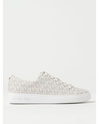 Michael Kors - Michael Keaton Sneakers In Coated Cotton With All-over Mk Monogram - Lyst