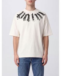 Palm Angels - Relaxed Fit Graffiti Logo Print Cotton T-Shirt - Lyst