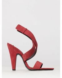Alaïa - Suede Slingback Sandals With A High Cone Heel - Lyst