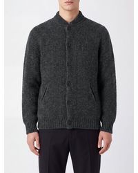 Giorgio Armani - Ribbed Mohair And Wool Blend Cardigan With Welt Pockets - Lyst