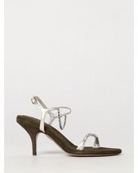 Chloé - Chlo&Eacute Crystal-Embellished Lambskin Leather Sandals With Stiletto Heel - Lyst