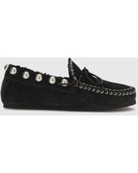 Isabel Marant - Fitza Studded Suede Loafers With Shearling Lining - Lyst