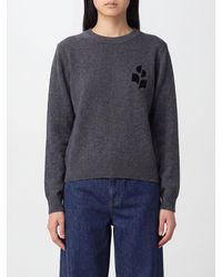 Isabel Marant - Cotton-Blend Crewneck Jumper With Contrast Logo - Lyst