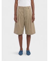 Tela - High-Waisted Stretch Cotton Bermuda Shorts With Belt Loops - Lyst