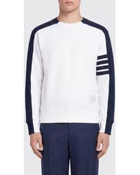 Thom Browne - Sudadera De Algodón A Rayas Con Motivo 4-Bar - Lyst
