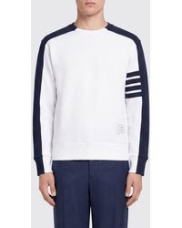 Thom Browne - Striped 4-Bar Cotton Sweatshirt - Lyst
