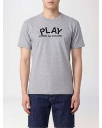 COMME DES GARÇONS PLAY - Comme Des Gar&Ccedil	Ons Play Slim Fit Cotton T-Shirt With Logo - Lyst