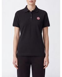 Canada Goose - Slim Fit Cotton Polo Shirt With Contrast Logo - Lyst