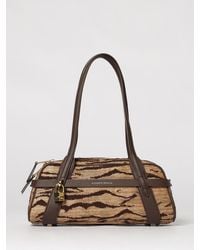 Elisabetta Franchi - Tiger Print Top Handle Bag - Lyst
