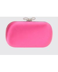 Self-Portrait - Satin Clutch Bag - Lyst