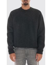 BOSS - Relaxed Fit Virgin Wool Blend Crew Neck Jumper With Ribbed Trims - Lyst