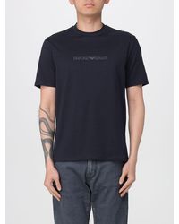 Emporio Armani - Basic Cotton T-Shirt With Eagle - Lyst