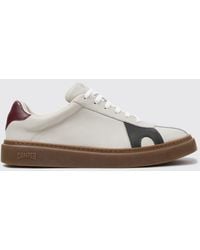 Camper - Twins Calfskin Low-Top Trainers With Contrast Logo - Lyst