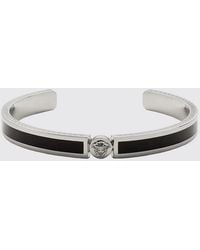 Versace - Enameled Brass Bangle Bracelet With Medusa Logo - Lyst