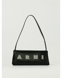 Marni - Sac À Épaule En Cuir De Veau Avec Logo - Lyst
