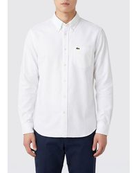 Lacoste - Classic Cotton Shirt With Logo - Lyst