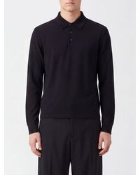The Row - Long-Sleeved Knit Polo Shirt - Lyst