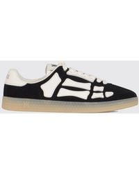 Amiri - Pacific Bones Leather And Suede Sneakers With Contrast Appliqué - Lyst