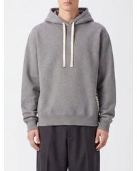 Jil Sander - Hooded Cotton Sweatshirt With Drawstring And Contrast Logo - Lyst