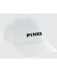Pinko - Cotton Twill Hat With Embroidered Logo - Lyst