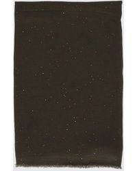 Faliero Sarti - Wool Blend Scarf With Sequins And Fringed Edges - Lyst