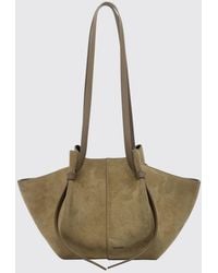 Yuzefi - Mochi Flared Suede Calfskin Leather Shoulder Bag - Lyst