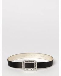 Roger Vivier - Pilgrim Satin Belt With Jewel Buckle - Lyst