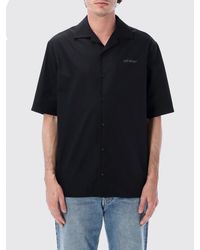 Off-White c/o Virgil Abloh - Cotton Bowling Shirt With Cuban Collar And Arrow Logo - Lyst