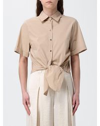 Liu Jo - Cropped Cotton Shirt - Lyst