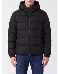 Add - Quilted Polyester Short Down Jacket With Hood And Metal Zip - Lyst