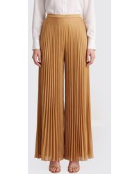 Max Mara - High-Waisted Pleated Crêpe Wide-Leg Trousers - Lyst