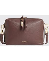 Coccinelle - Nory Small Tumbled Leather Crossbody Bag With Zip - Lyst