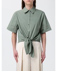 Liu Jo - Cropped Cotton Shirt - Lyst