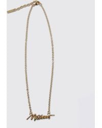 Moschino - Metal Necklace With Logo - Lyst