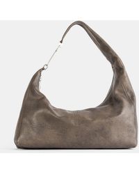 Rick Owens - Gemini Leather Shoulder Bag With Asymmetrical Design And Snap Hook - Lyst