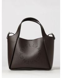 Stella McCartney - Faux Leather Handbag With Perforated Logo And Strap - Lyst