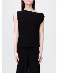 Norma Kamali - Asymmetric Jersey Top - Lyst