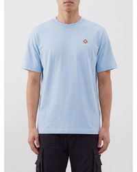 CASABLANCA - Graphic Print Organic Cotton Crewneck T-Shirt - Lyst