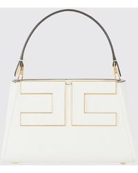 Elisabetta Franchi - Small Flared Tote Bag With Metal Logo - Lyst