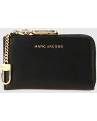 Marc Jacobs - Leather Card Holder With A Zip Closure And Four Card Slots - Lyst